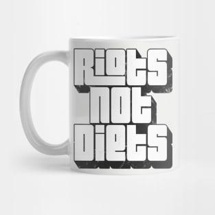 Riots Not Diets - Feminist Typographic Design Mug